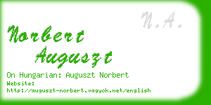 norbert auguszt business card